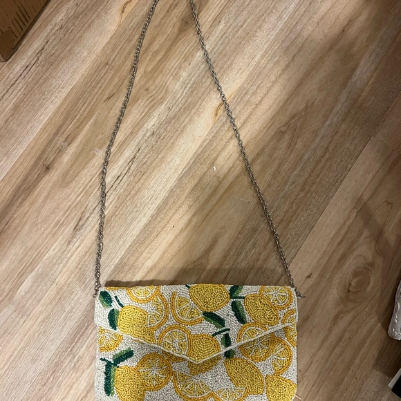 Kelly & Katie Handbags - Kelly & Katie Yellow Lemon Beaded Clutch
